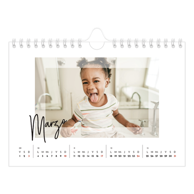 Calendario personalizado A5 — Marco transparente [Marzo]