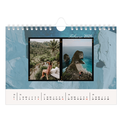 Calendario personalizado A5 — Pasión por la aventura [Febrero]