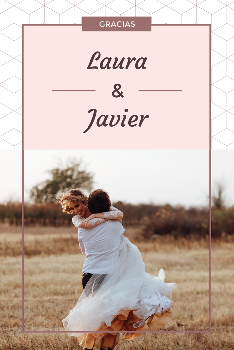 Tarjetas de agradecimiento — Polvo rosa