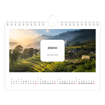 Calendario personalizado A5 — La historia completa [Enero]