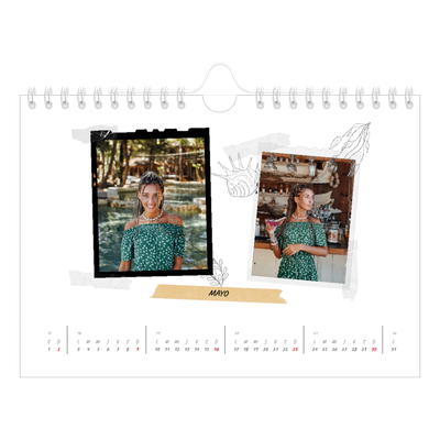 Calendario personalizado A5 — Scrapbook con estilo [Mayo]