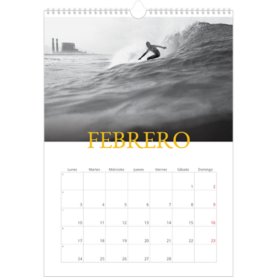Calendarios A3 — Estilo Heritage [Febrero]
