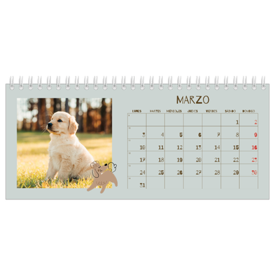 Calendarios de mesa — Cachorro juguetón [Marzo]