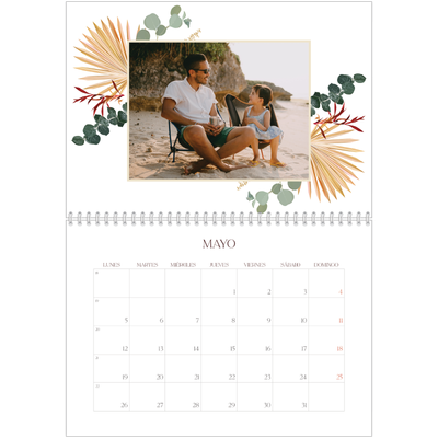 Calendario personalizado doble A4 — Boho [portada]