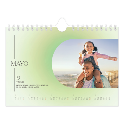 Calendario personalizado A5 — Degradado astrológico [portada]