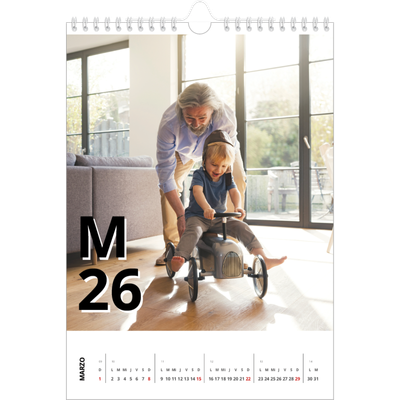 Calendario personalizado A4 — Estilo de letra [Marzo]