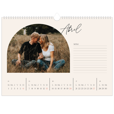 Calendario A3 horizontal — Arco de recuerdos [Abril]