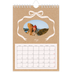 Calendario personalizado A5 — Papel kraft y lazo [portada]