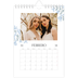Calendario personalizado A5 — Romance en blanco y azul [Febrero]