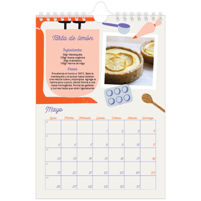 Calendario personalizado A5 — Año en recetas [portada]
