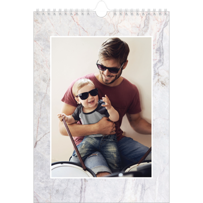 Calendario personalizado A4 — Fondos de mármol [portada]