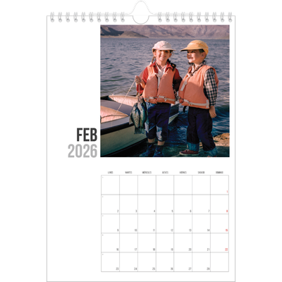 Calendario personalizado A4 — Texto abreviado [Febrero]
