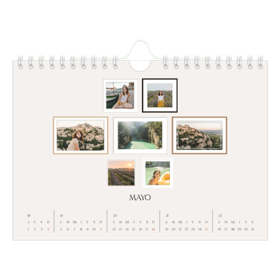 Calendario personalizado A5 — Galería de fotos de pared [portada]