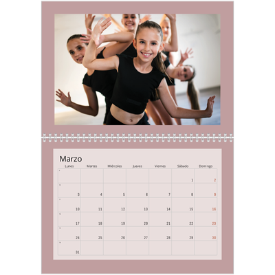 Calendario personalizado doble A4 — Neo Scandi [Marzo]