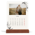 Calendario de mesa con base de madera - vertical  — Tinta y hiedra [Enero]