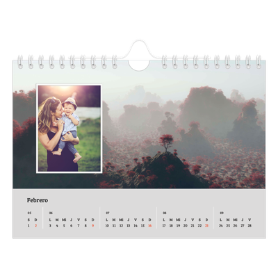 Calendario personalizado A5 — Cuatro estaciones [Febrero]