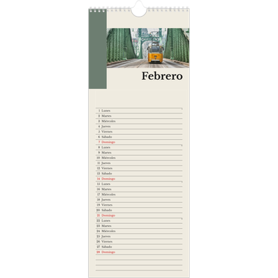 Calendario de cocina  — Lugares del mundo [Febrero]