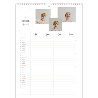 Planificador familiar A3 — Planificador familiar Haciendo planes - Familia de 4 [Febrero]