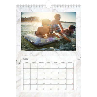 Calendario personalizado A4 — Fondos de mármol [portada]