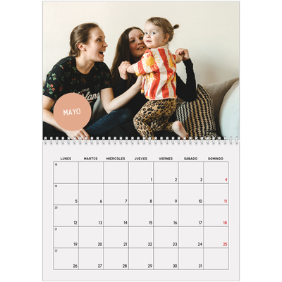 Calendario personalizado doble A4 — Pegatina de foto [portada]