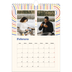 Calendario personalizado A4 — Líneas retro [Febrero]
