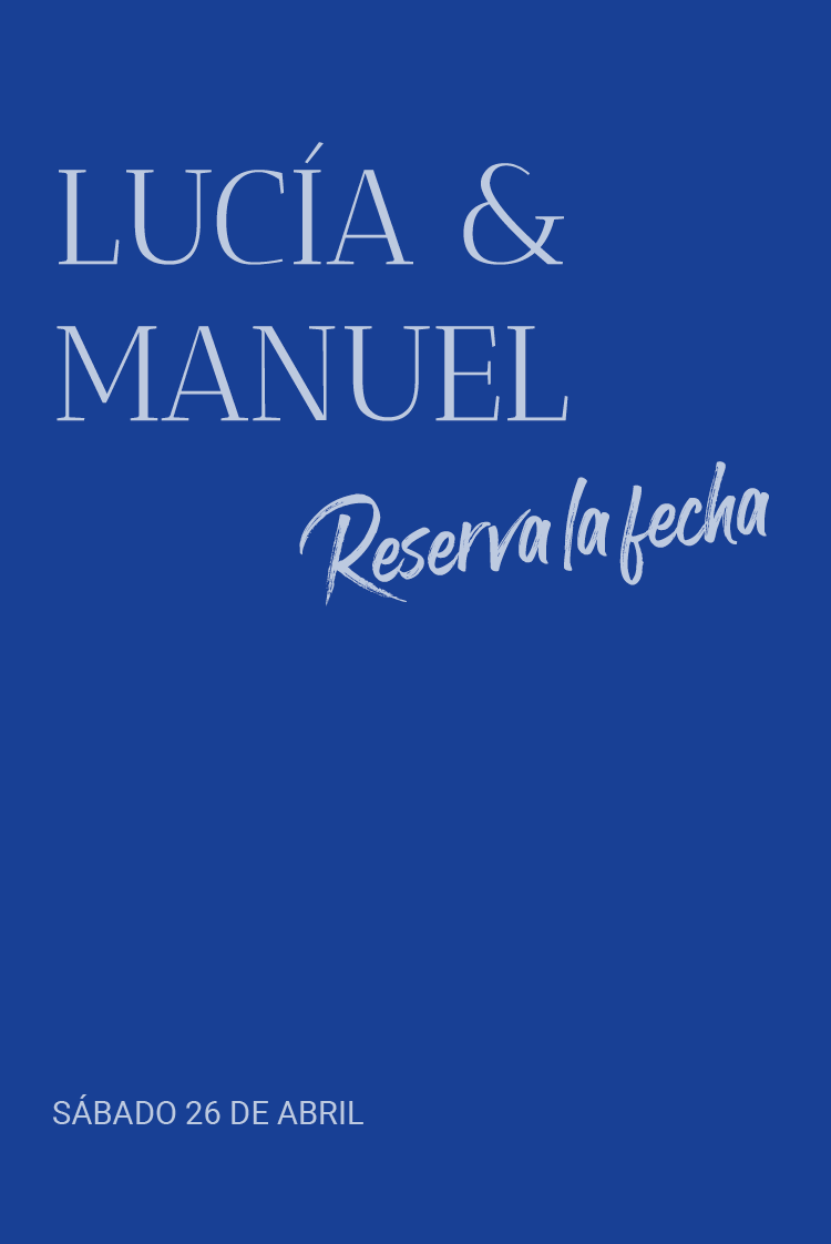 Save the date — Clásico cobalto
