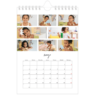 Calendario personalizado A5 — Disposición de fotos [Marzo]