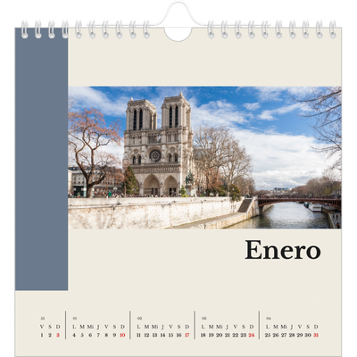 Calendarios Cuadrados — Lugares del mundo [Enero]