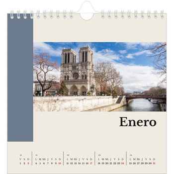 Calendario personalizado cuadrado — Lugares del mundo