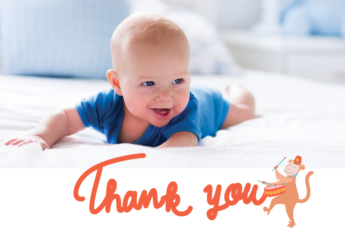 Tarjetas de agradecimiento — Animales juguetones