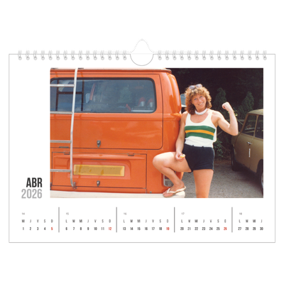 Calendario A4 horizontal — Texto abreviado [Abril]