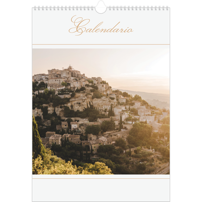 Calendarios A3 — Banner de texto dorado [portada]