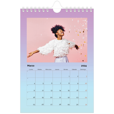 Calendario personalizado A5 — Tonos pastel [Marzo]