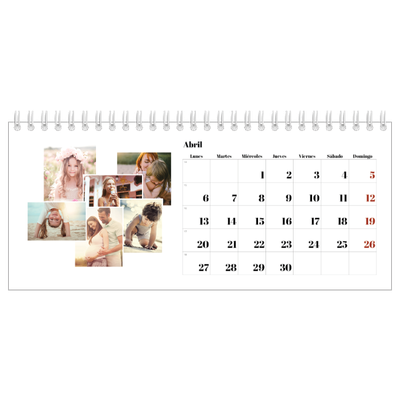 Calendarios de mesa — Formas de collage [Abril]