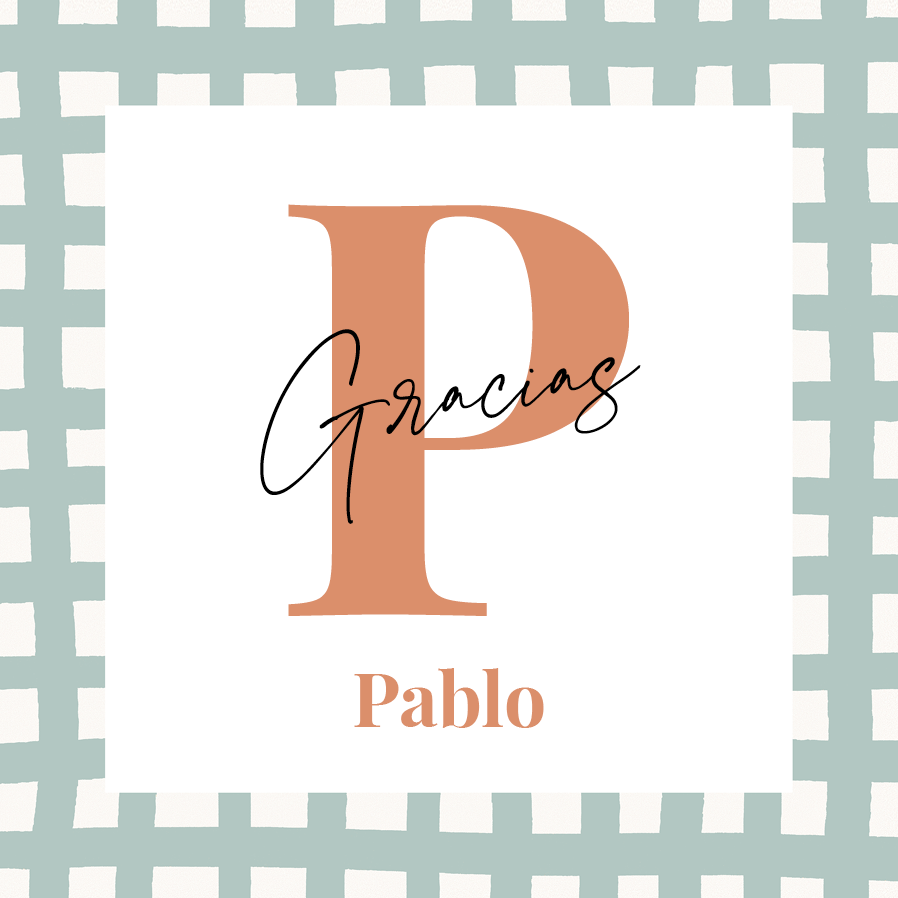 Tarjetas de agradecimiento — Inicial: patchwork