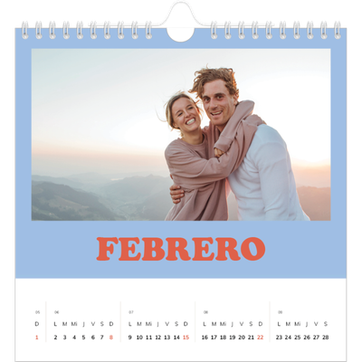 Calendarios Cuadrados — Marcos retro [Febrero]