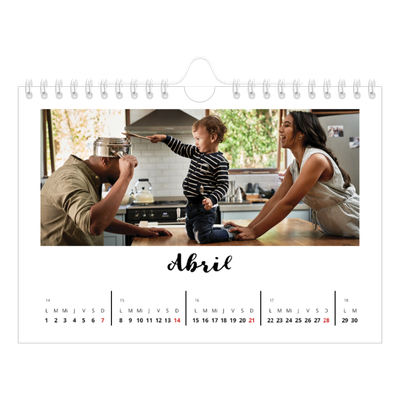 Calendario personalizado A5 — Escrito a mano [Abril]