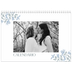 Calendario personalizado doble A4 — Romance en blanco y azul [portada]