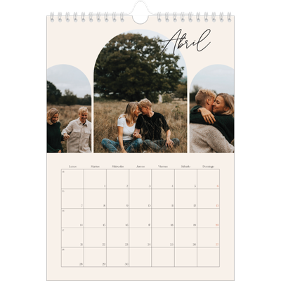 Calendario personalizado A4 — Arco de recuerdos [Abril]