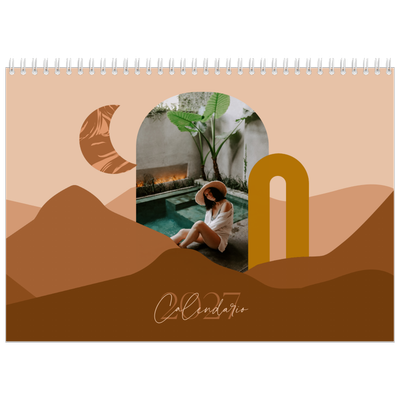 Calendario personalizado doble A4 — Montañas neutrales [portada]