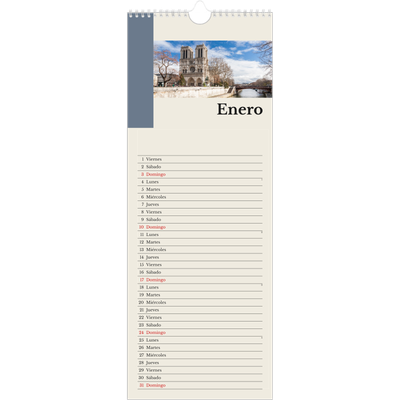 Calendario de cocina  — Lugares del mundo [Enero]