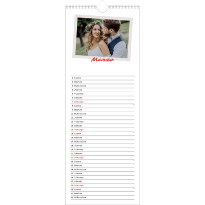 Calendario de cocina  — Firmado en carmín [Marzo]