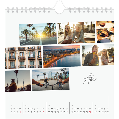 Calendarios Cuadrados — Descanso de la ciudad [Abril]