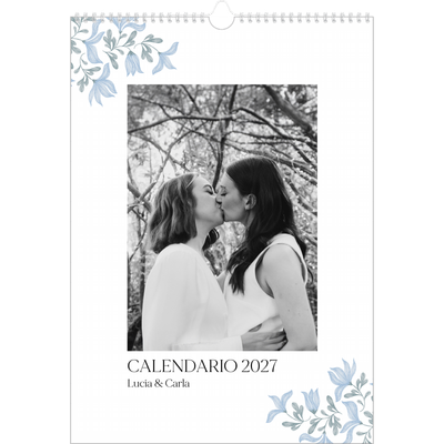 Calendarios A3 — Romance en blanco y azul [portada]