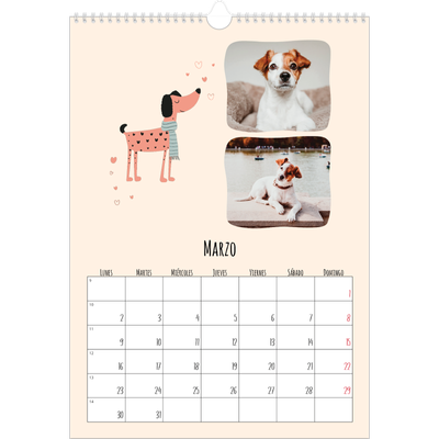 Calendarios A3 — Perros y garabatos [Marzo]