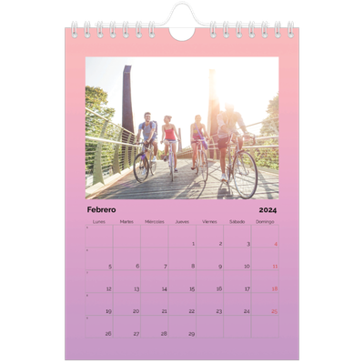 Calendario personalizado A5 — Tonos pastel [Febrero]