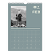 Calendario personalizado A4 — Contemporáneo atrevido [Febrero]
