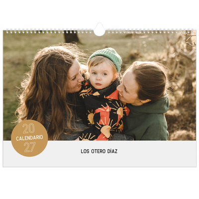 Calendario A3 horizontal — Pegatina de foto [portada]