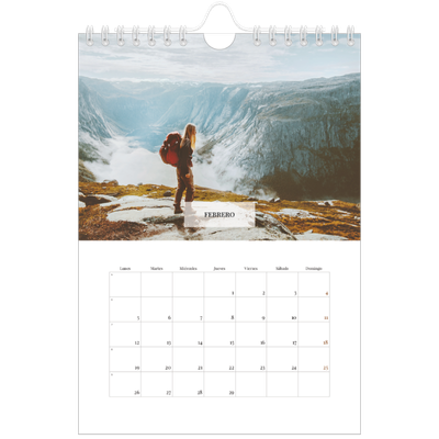 Calendario personalizado A5 — Calendario clásico [Febrero]