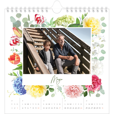 Calendarios Cuadrados — Flores tradicionales [portada]